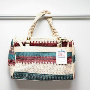 NWT VINTAGE MARLO WOVEN AZTEC/NATIVE PRINT PURSE